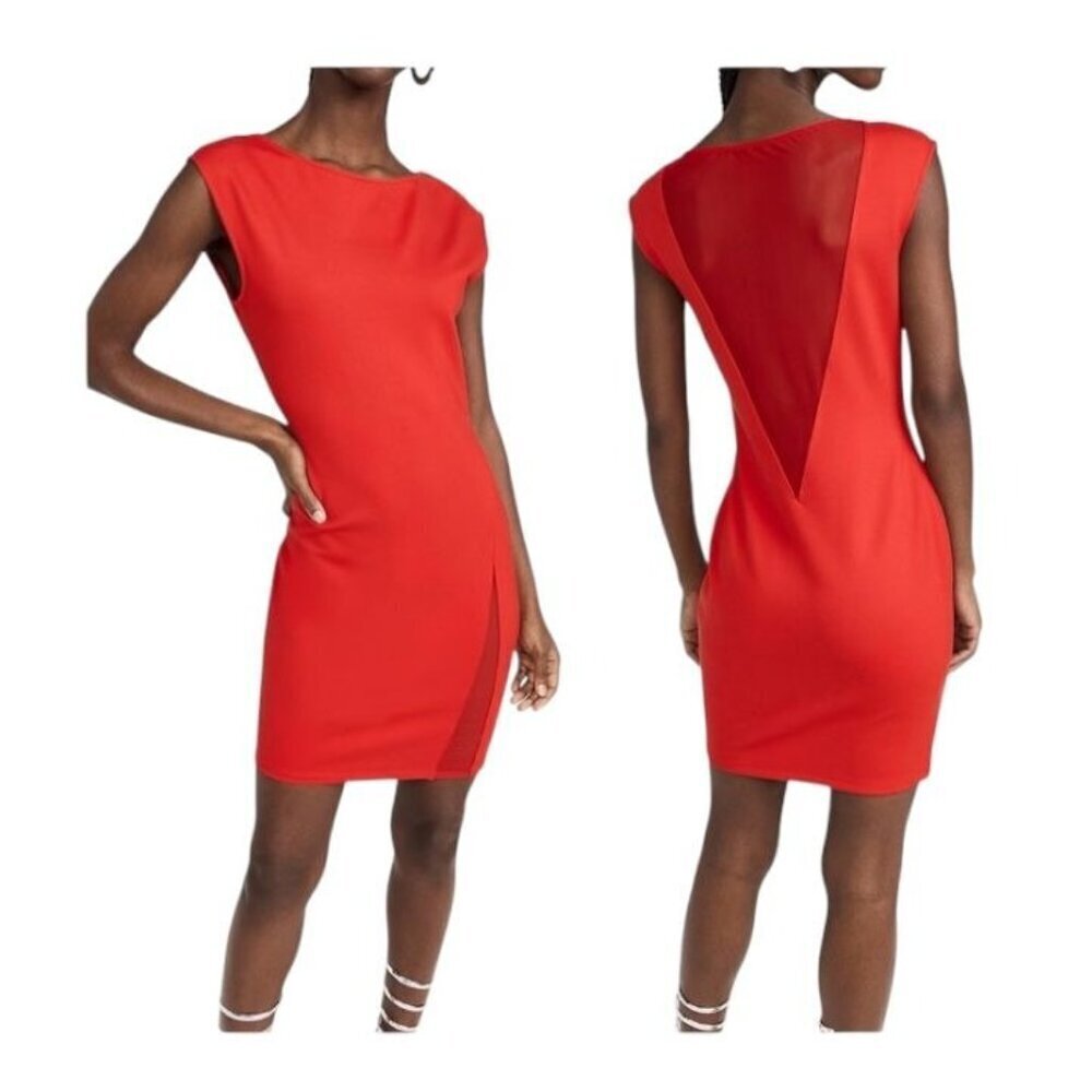 Victor Glemaud Cap Sleeve Bodycon Mini Dress,  Red, Size XL, New with tag